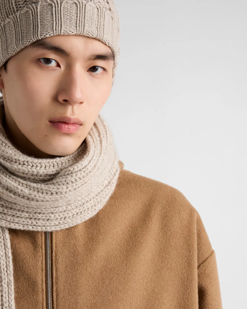 Camel Hair Hoodie Jacket