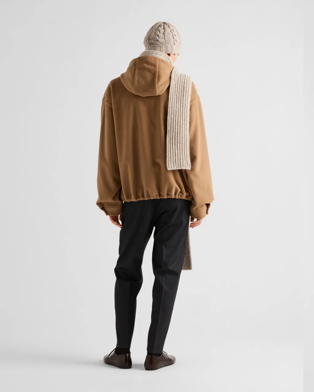 Camel Hair Hoodie Jacket