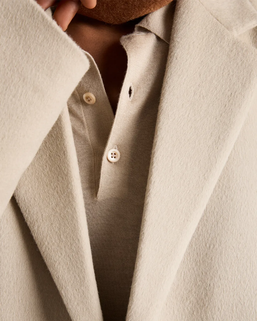 Cashmere And Silk Polo Shirt