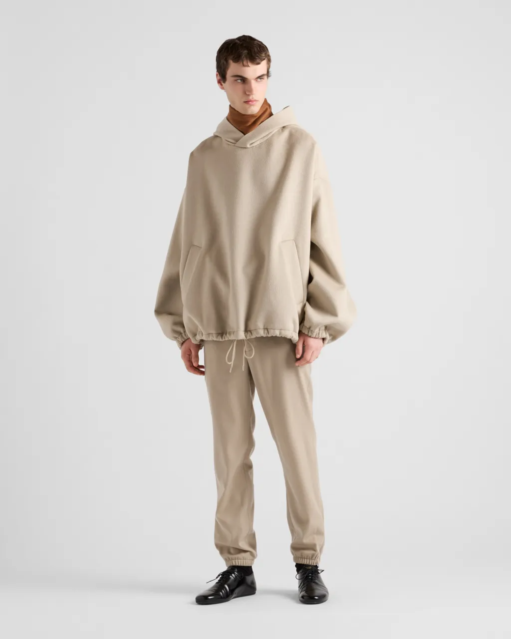 Wool Blend Hoodie Jacket