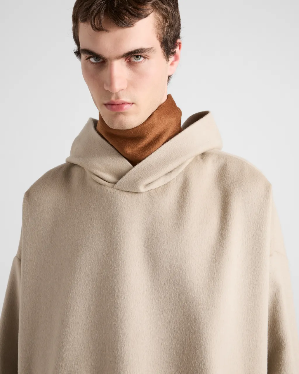 Wool Blend Hoodie Jacket