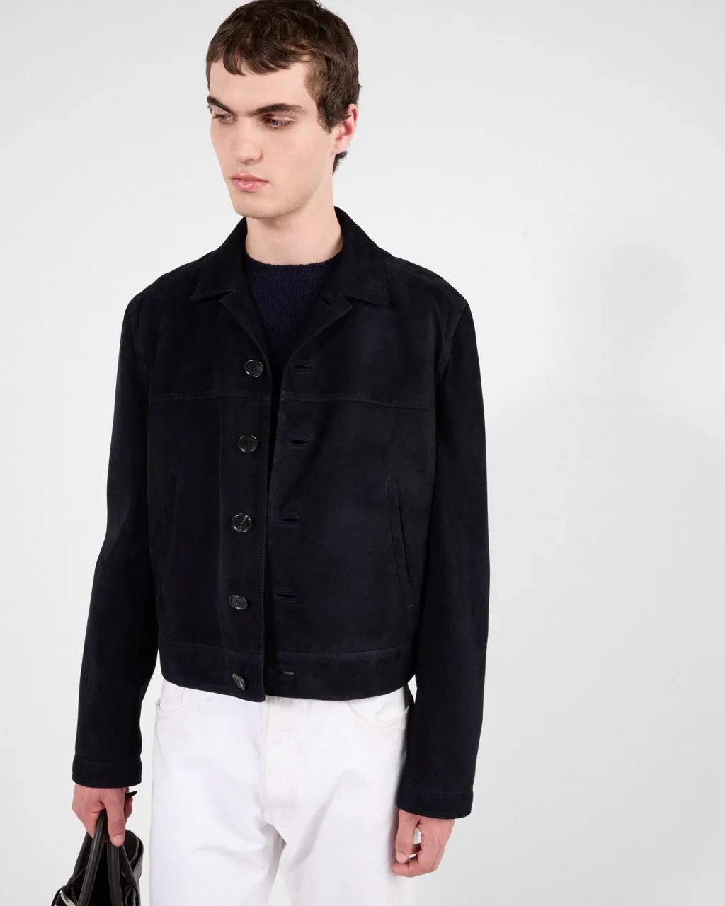 Suede Blouson Jacket