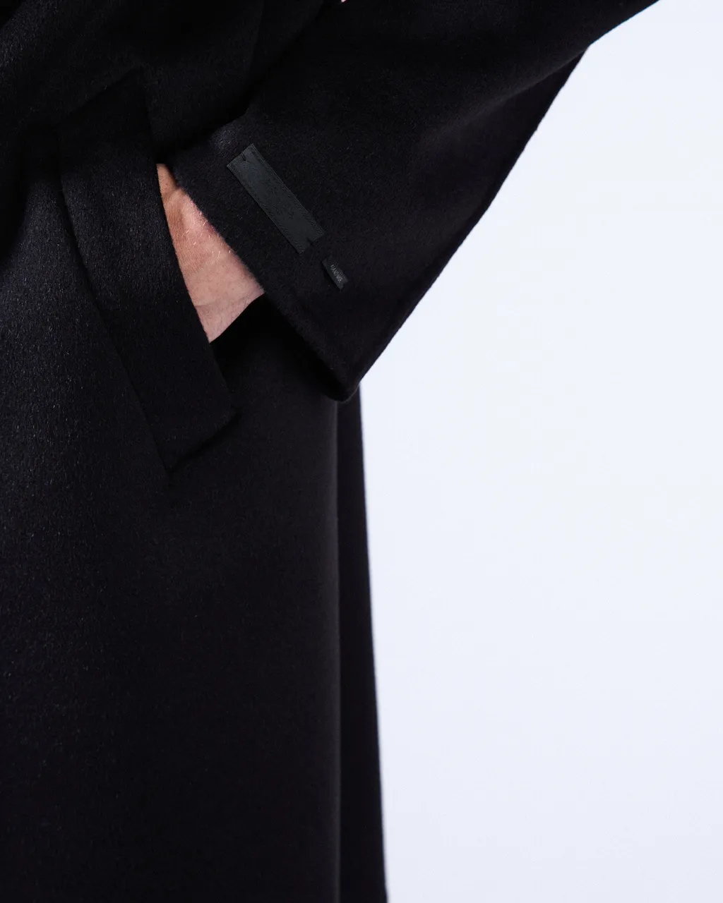 Single-Breasted Wool, Angora And Cashgora Coat