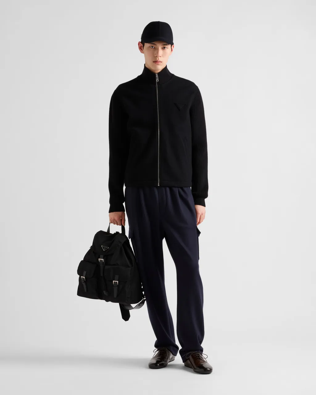 Wool And Cashmere Zipper Cardigan