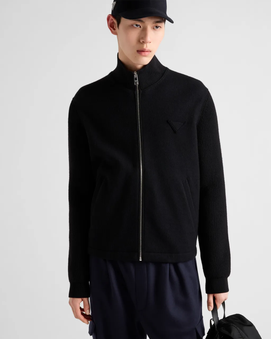 Wool And Cashmere Zipper Cardigan