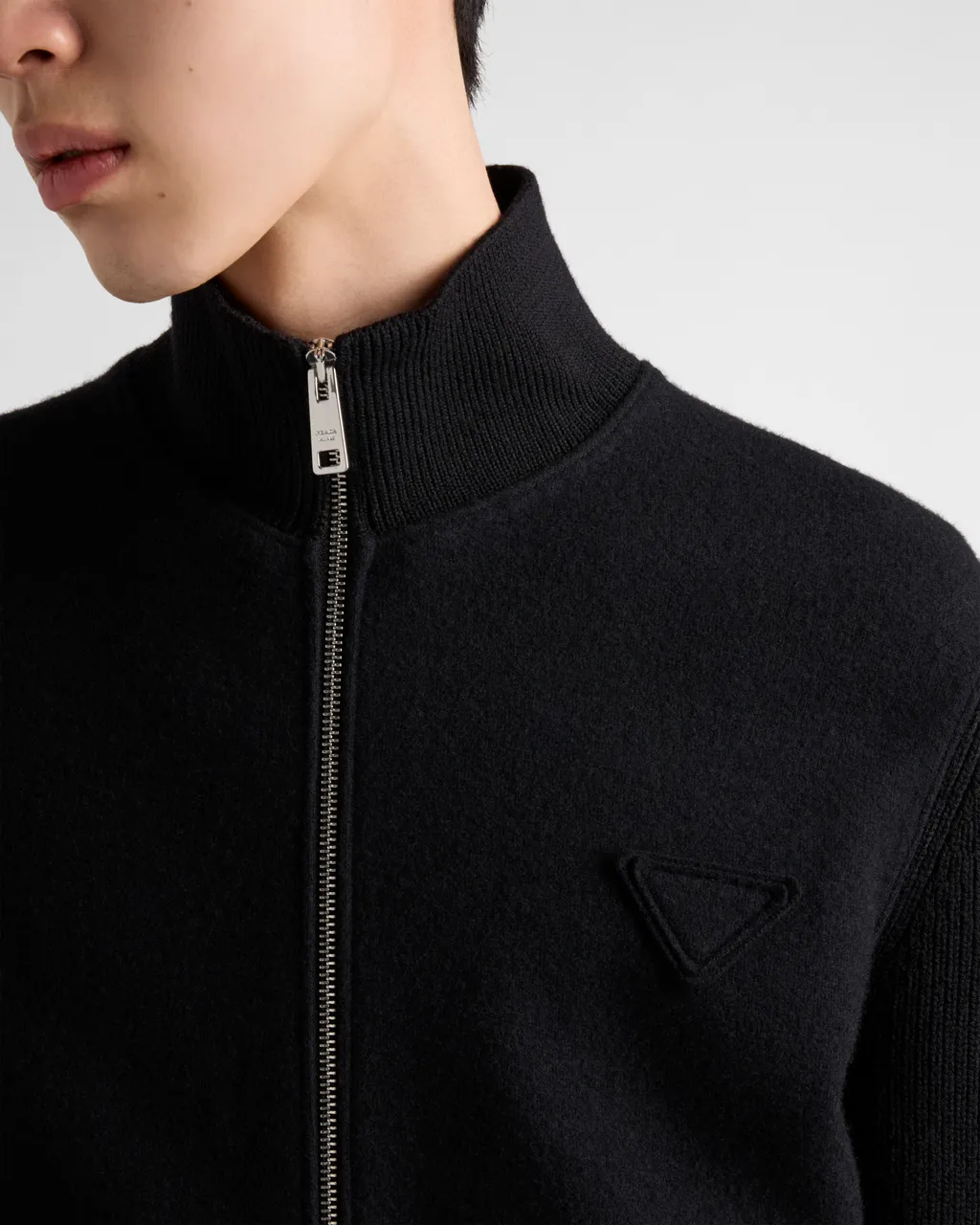 Wool And Cashmere Zipper Cardigan