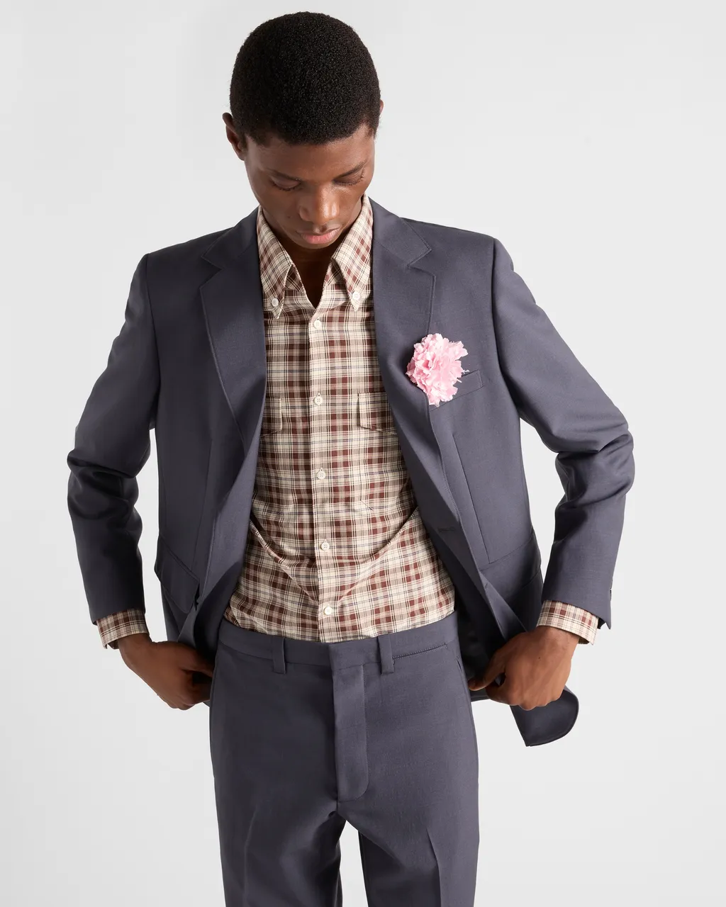 Checked Cotton Button-Down Shirt