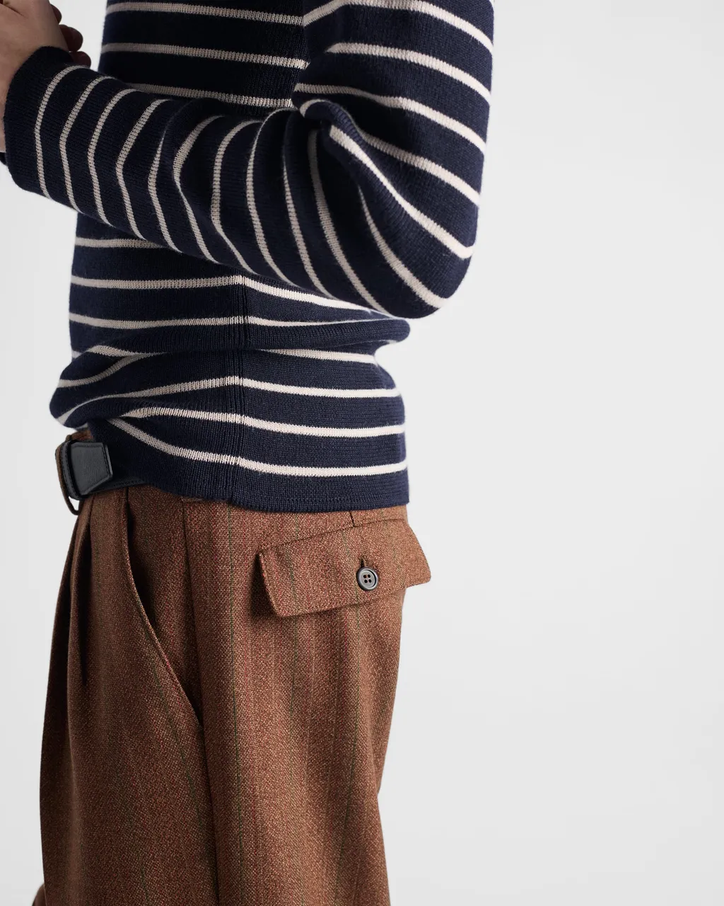 Wool Pinstripe Pants
