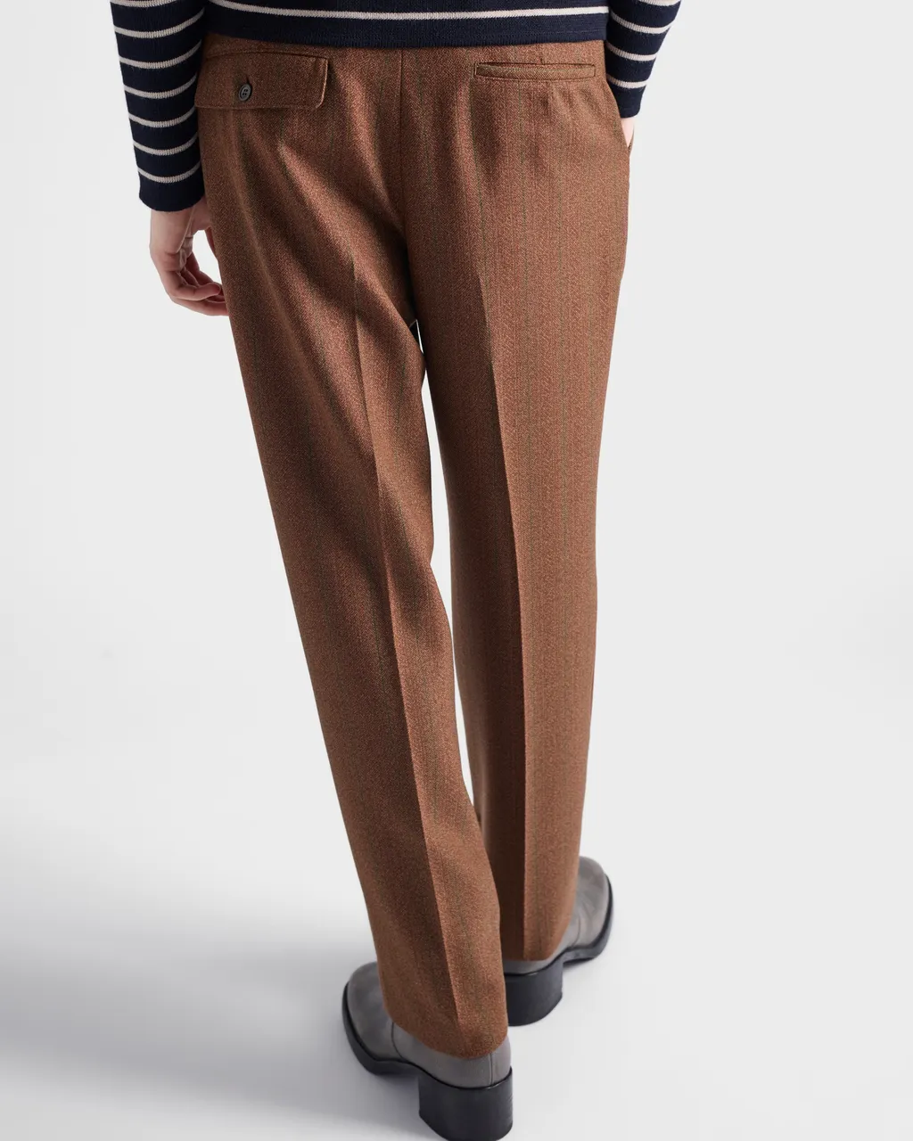 Wool Pinstripe Pants