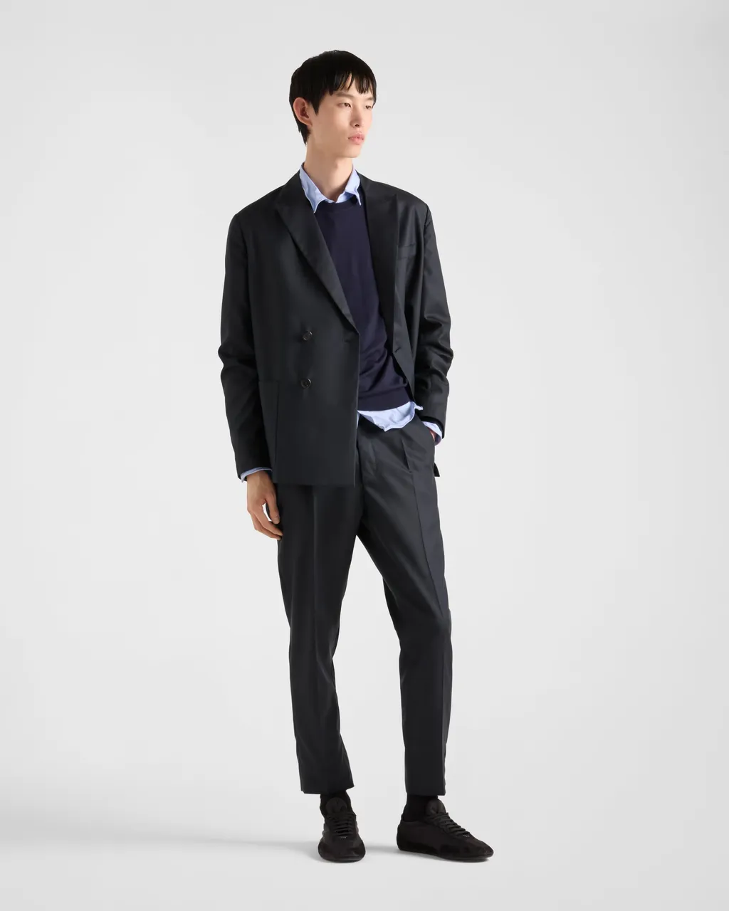 Double-Breasted Silk Jacket