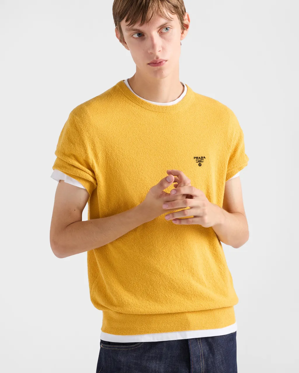Short-Sleeved Cotton Sweater