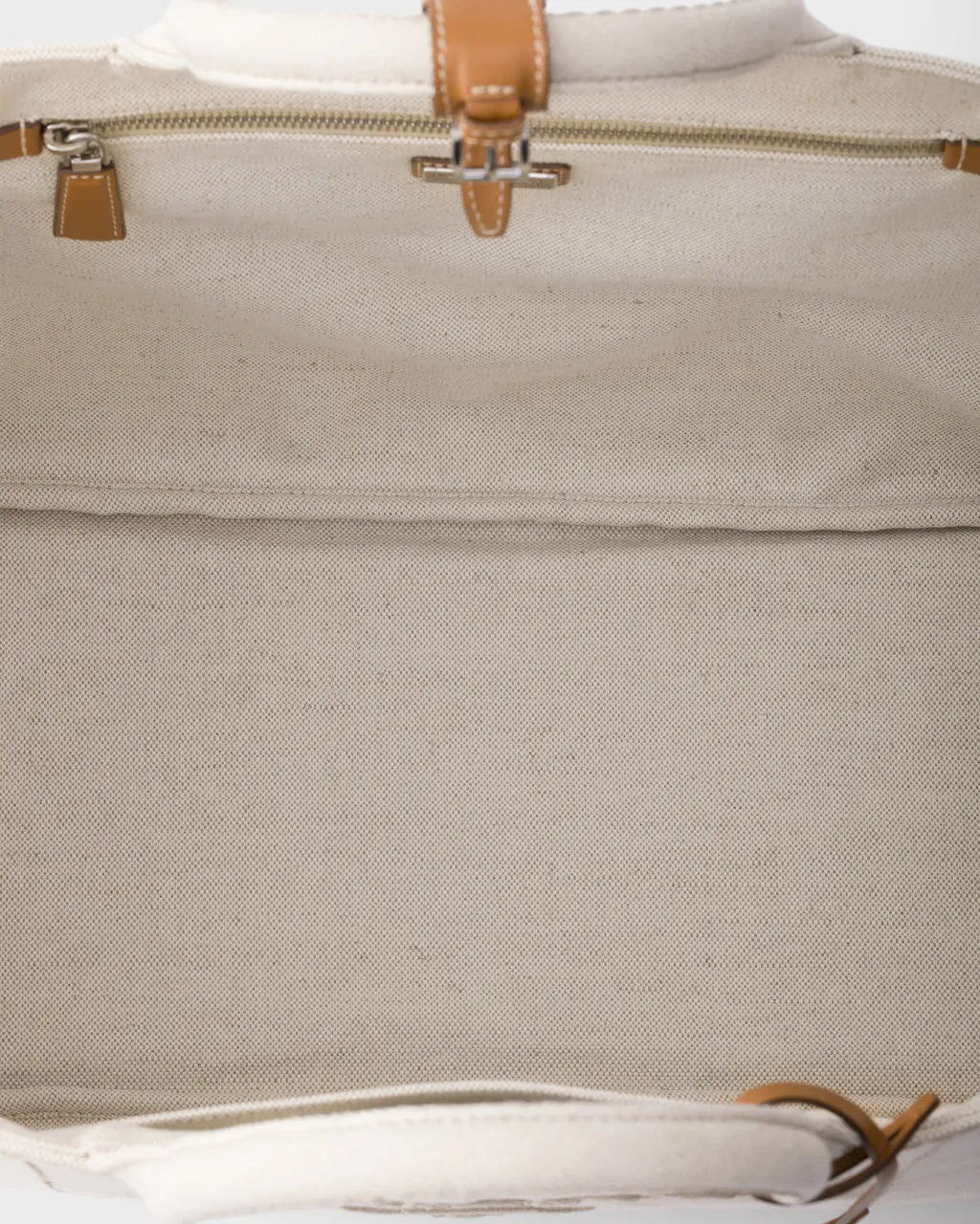 Prada JardiniÈRe Extra Large Linen Blend Tote Bag