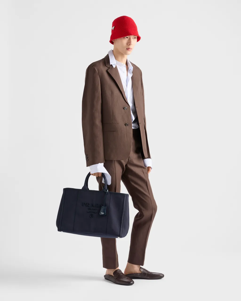 Prada JardiniÈRe Extra Large Cotton Canvas Tote Bag