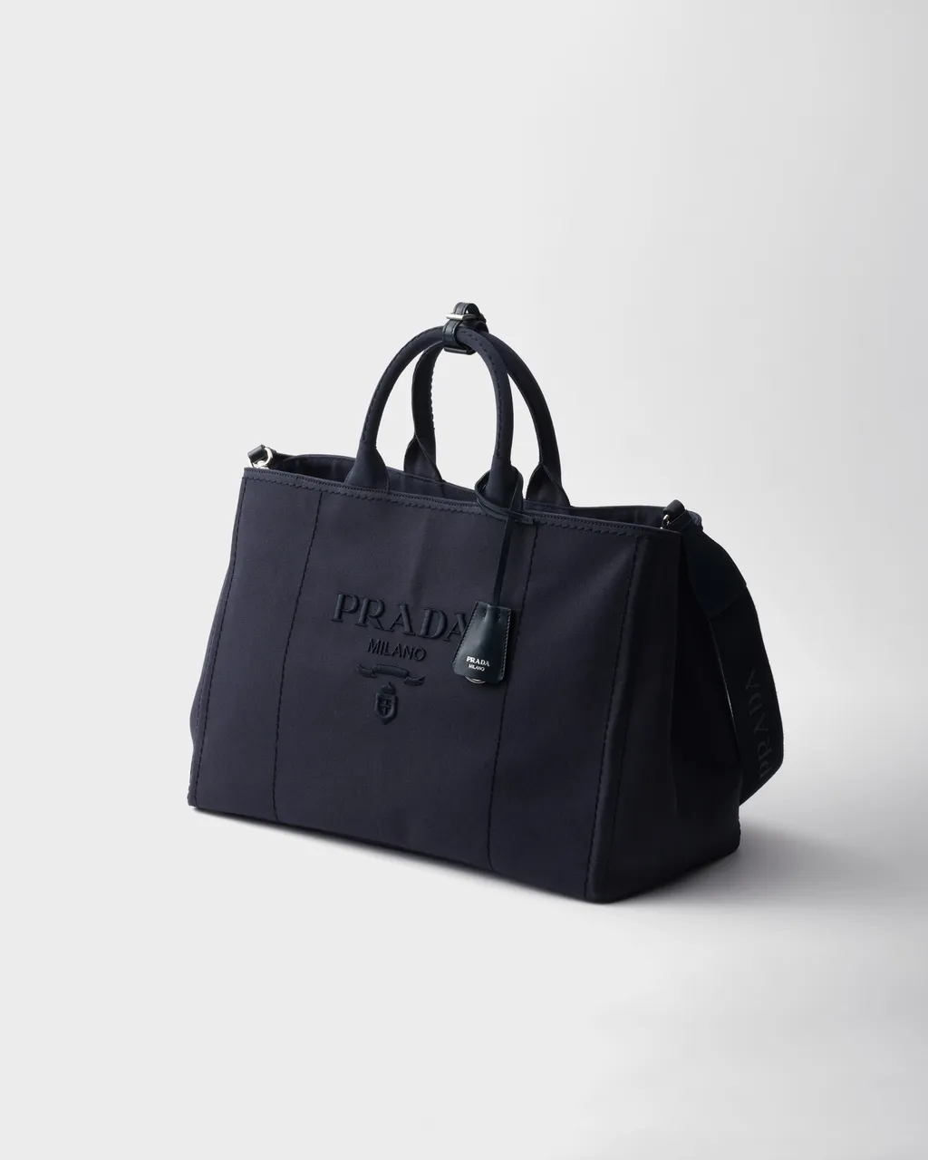 Prada JardiniÈRe Extra Large Cotton Canvas Tote Bag