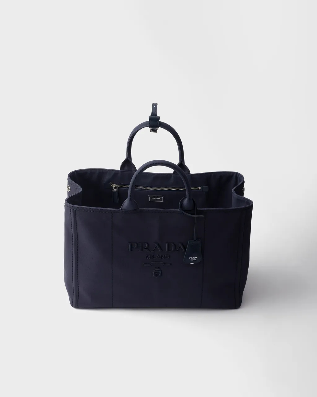 Prada JardiniÈRe Extra Large Cotton Canvas Tote Bag