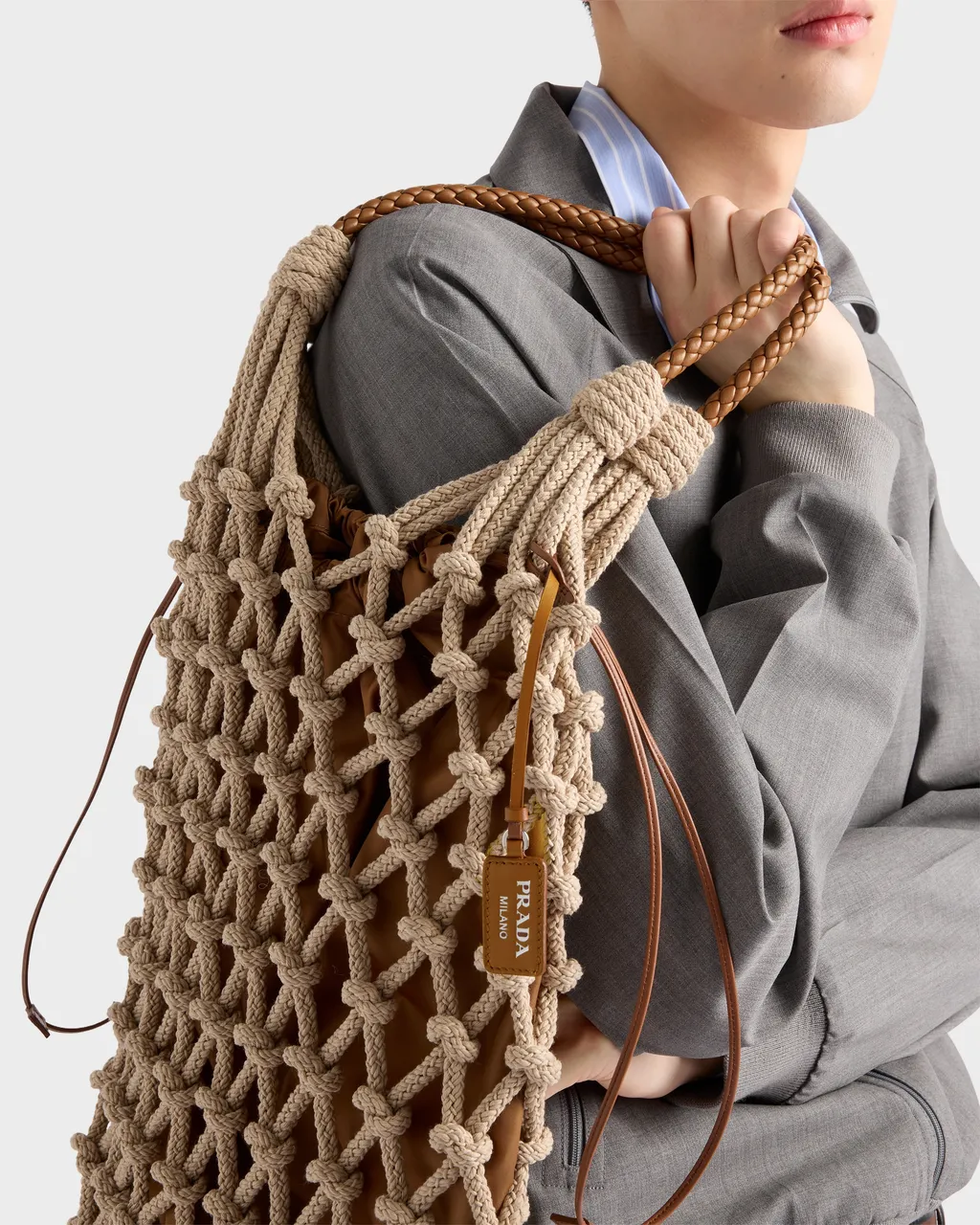 Cotton Cord Macramé Tote Bag
