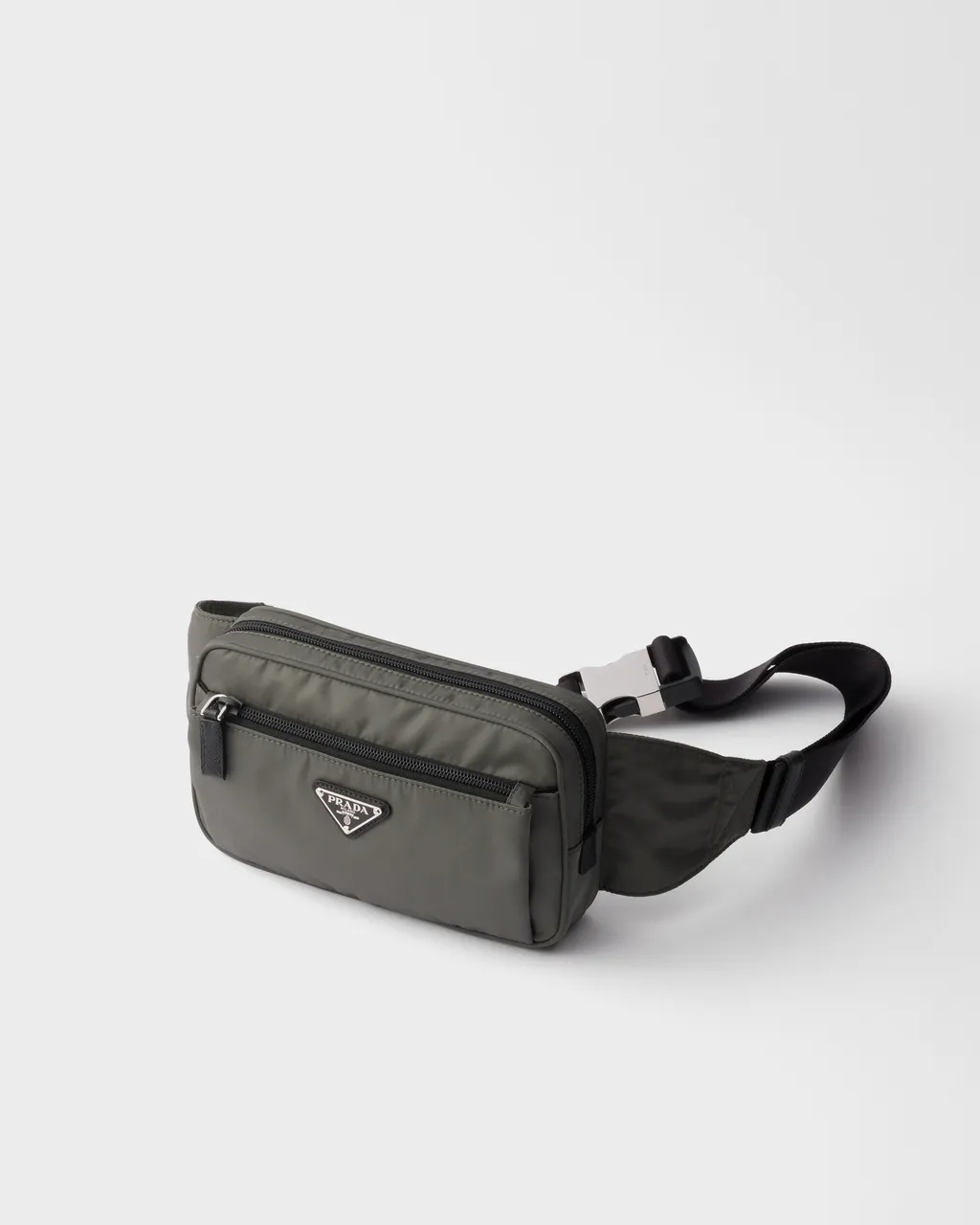 Re-Nylon And Saffiano Leather Belt Bag