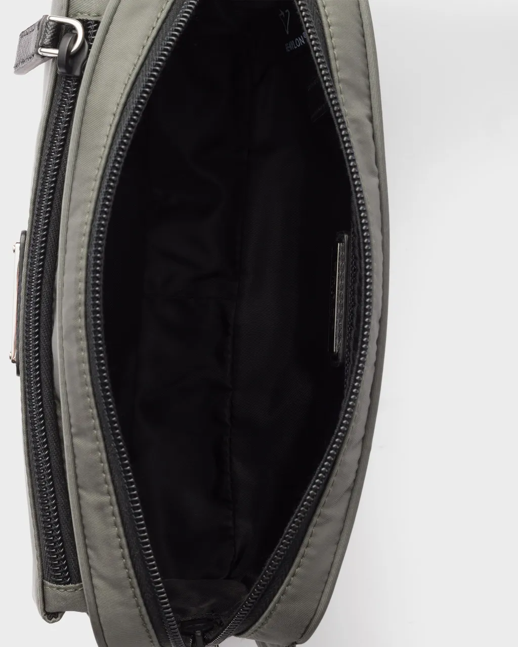 Re-Nylon And Saffiano Leather Belt Bag
