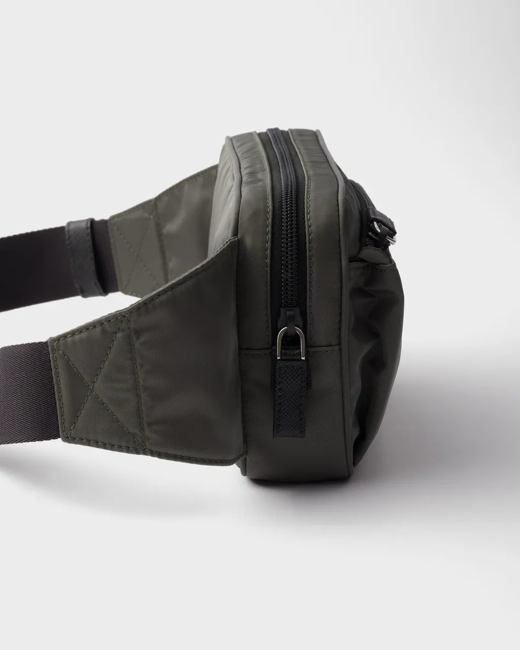 Re-Nylon And Saffiano Leather Belt Bag