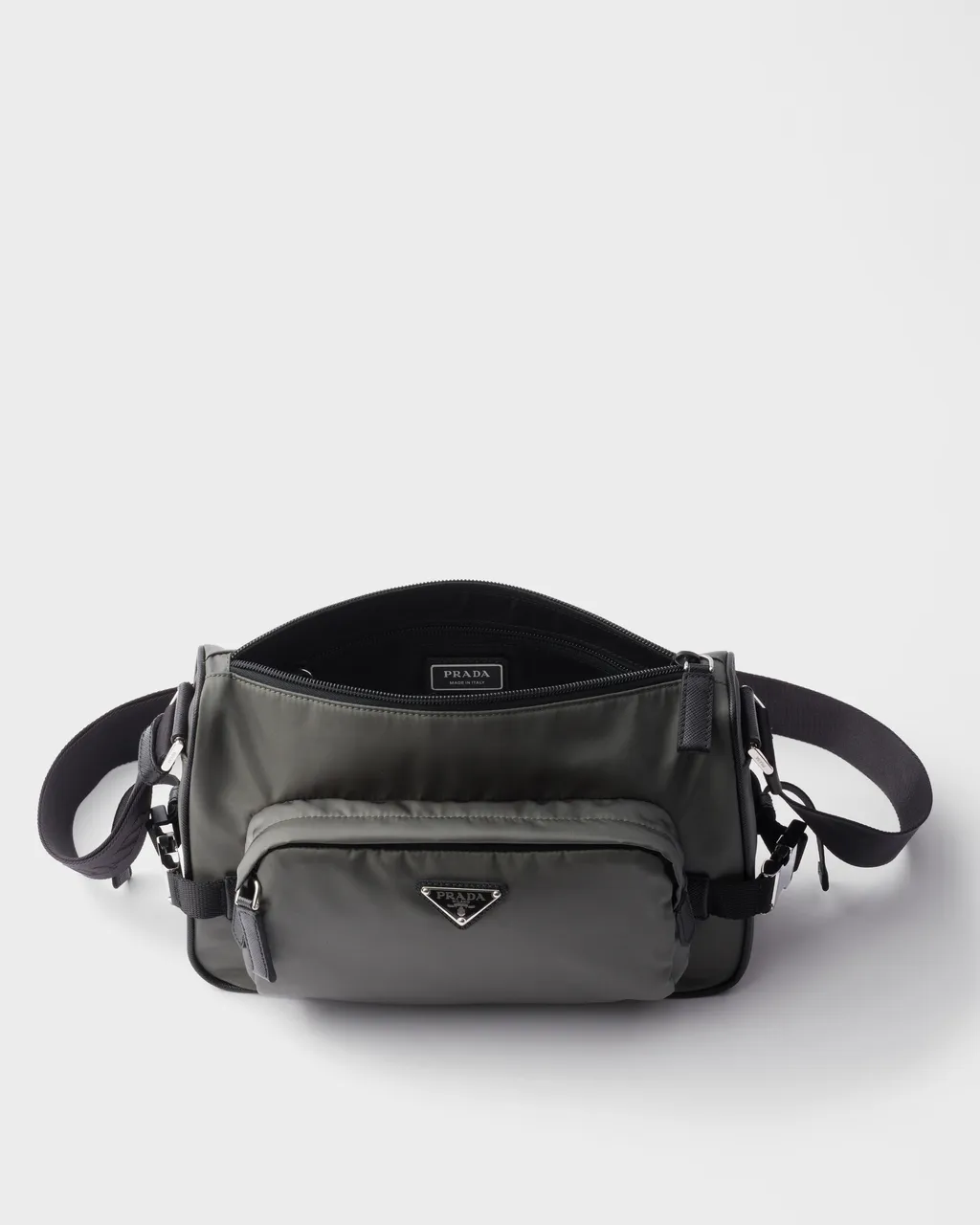 Medium Re-Nylon And Saffiano Leather Shoulder Bag