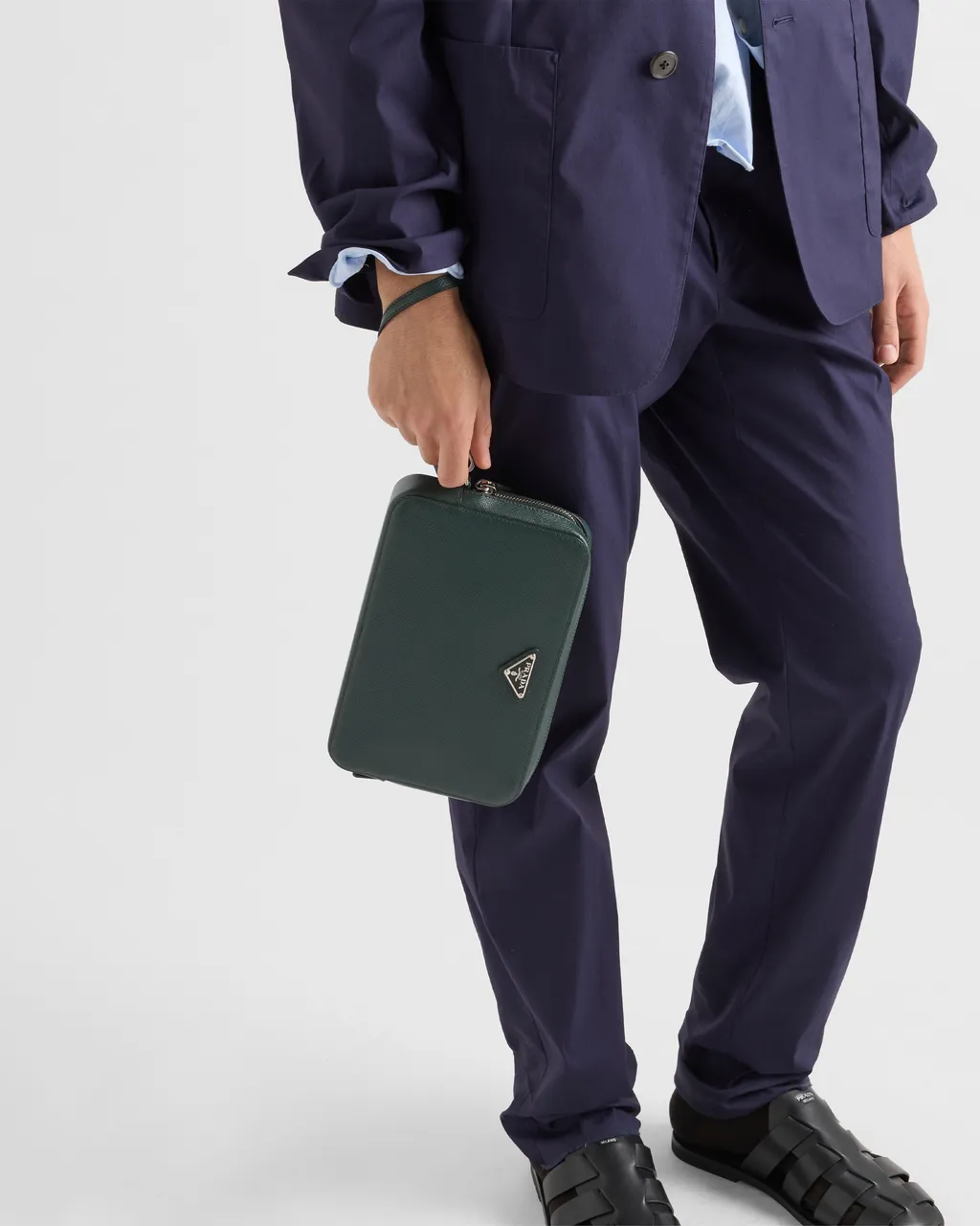Saffiano Leather Clutch