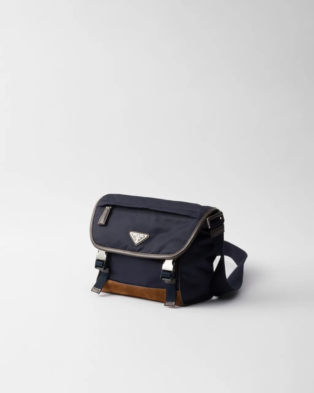 Medium Re-Nylon And Leather Shoulder Bag