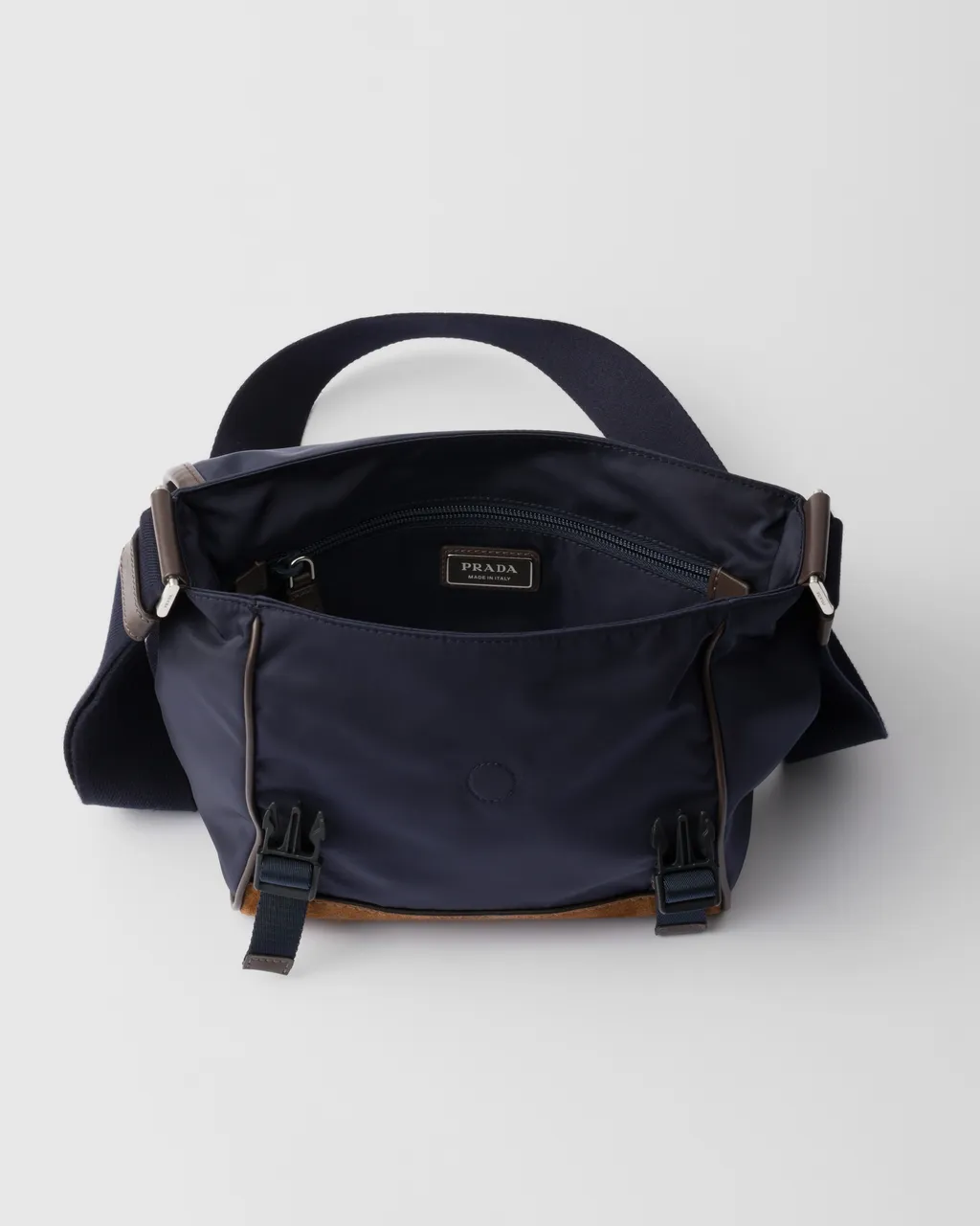 Medium Re-Nylon And Leather Shoulder Bag