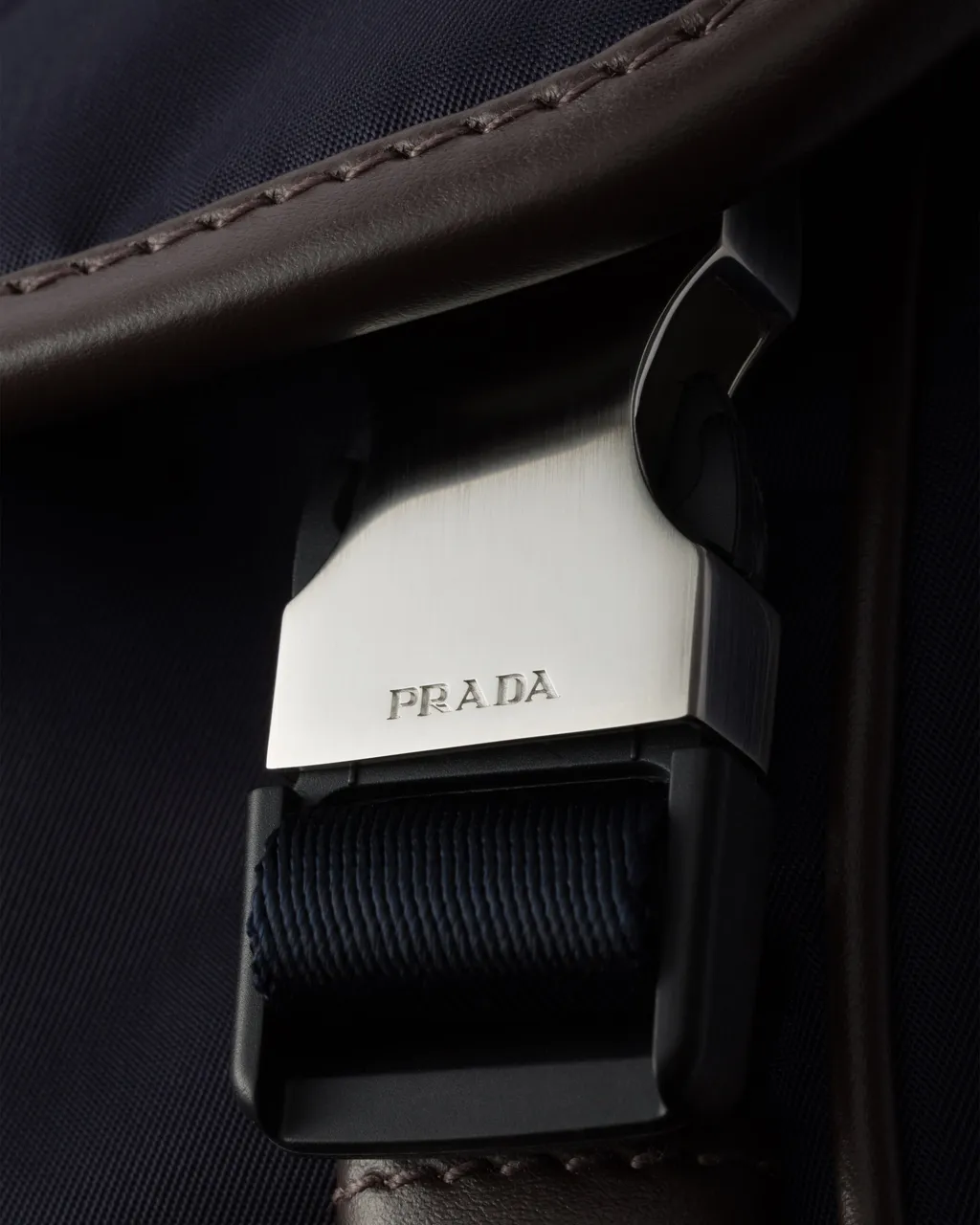 Medium Re-Nylon And Leather Shoulder Bag