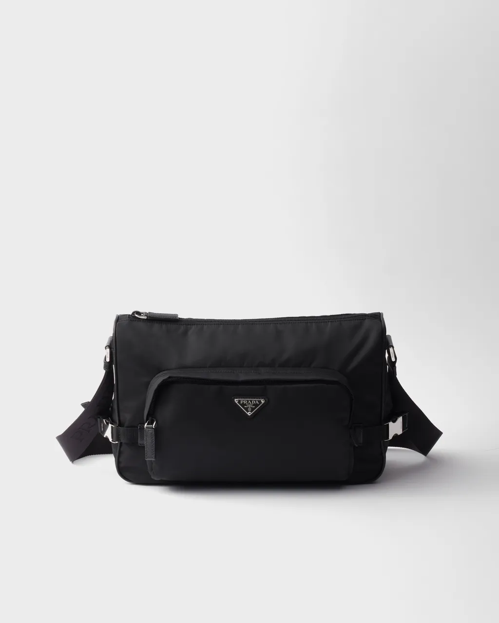 Large Re-Nylon And Saffiano Leather Shoulder Bag