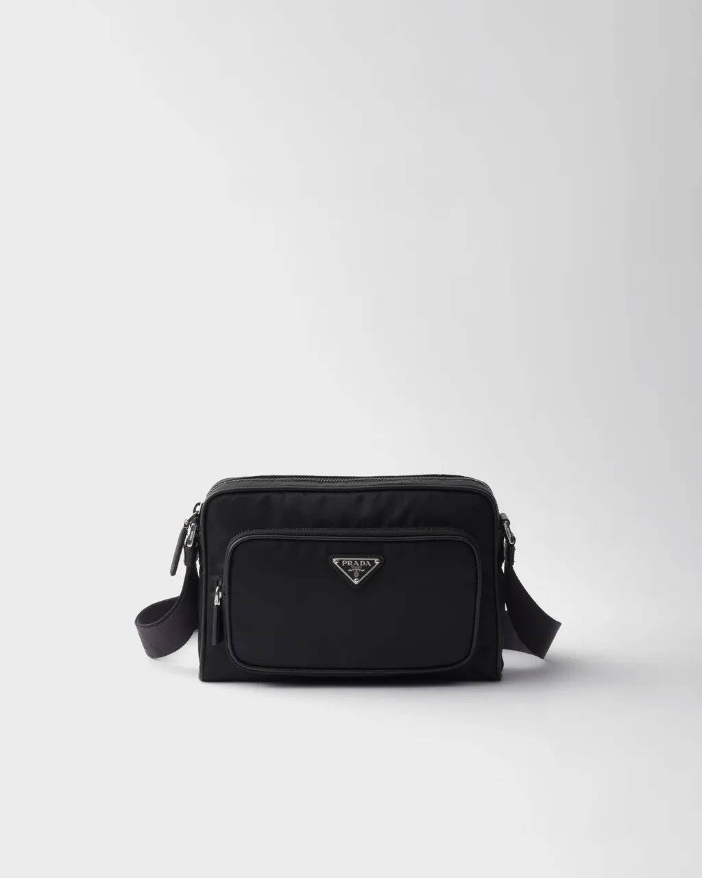 Small Re-Nylon And Saffiano Leather Shoulder Bag