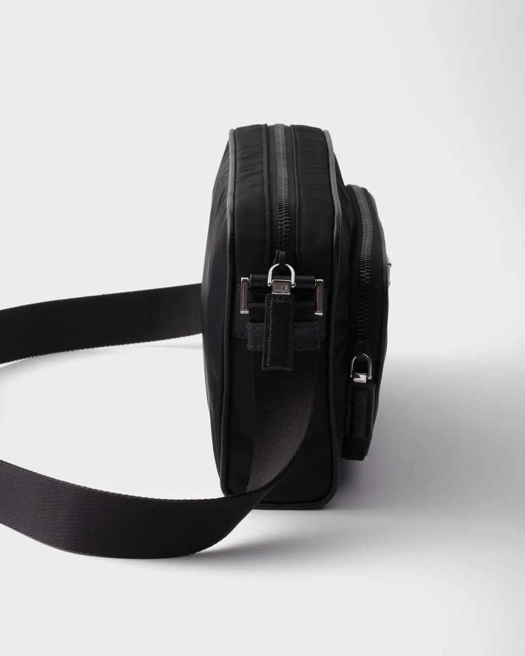 Small Re-Nylon And Saffiano Leather Shoulder Bag