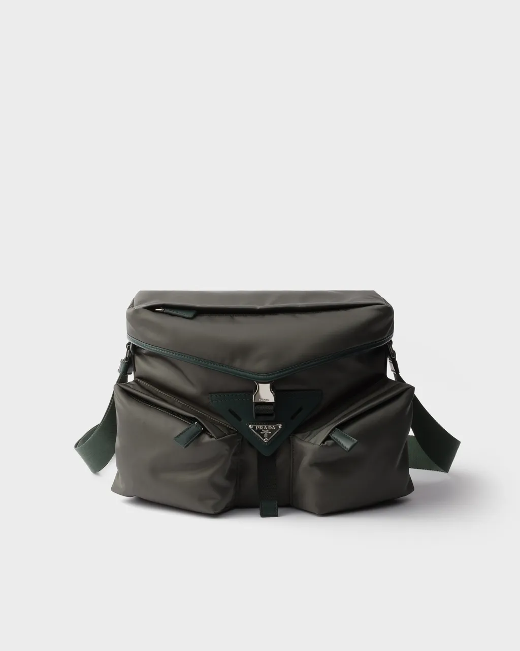 Re-Nylon And Leather Shoulder Bag