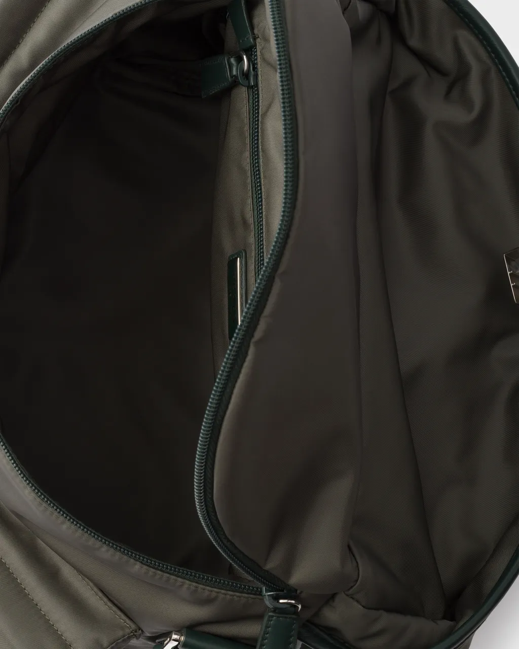 Re-Nylon And Leather Shoulder Bag