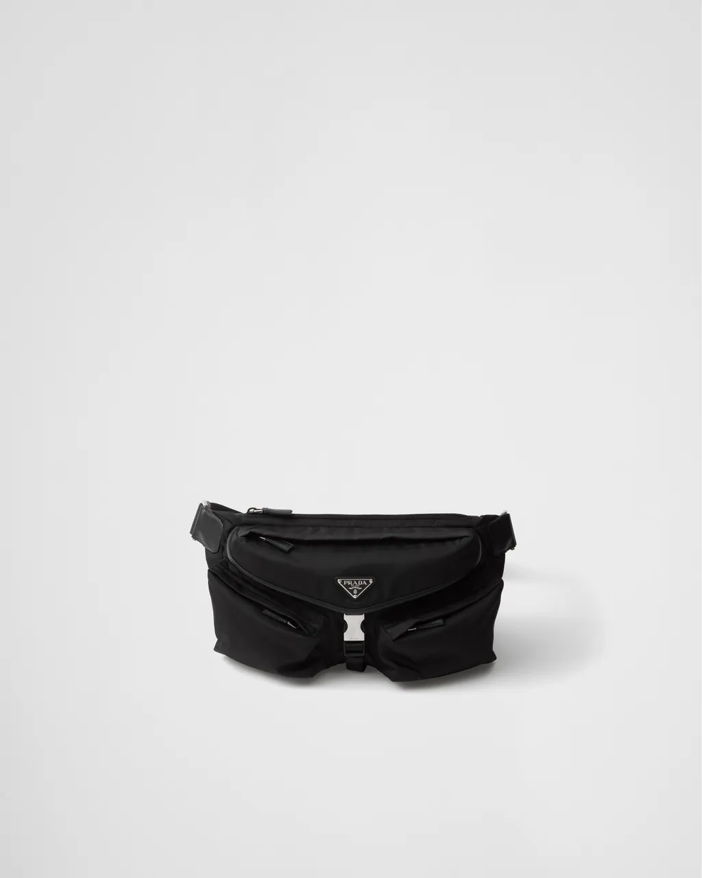 Re-Nylon And Leather Shoulder Bag
