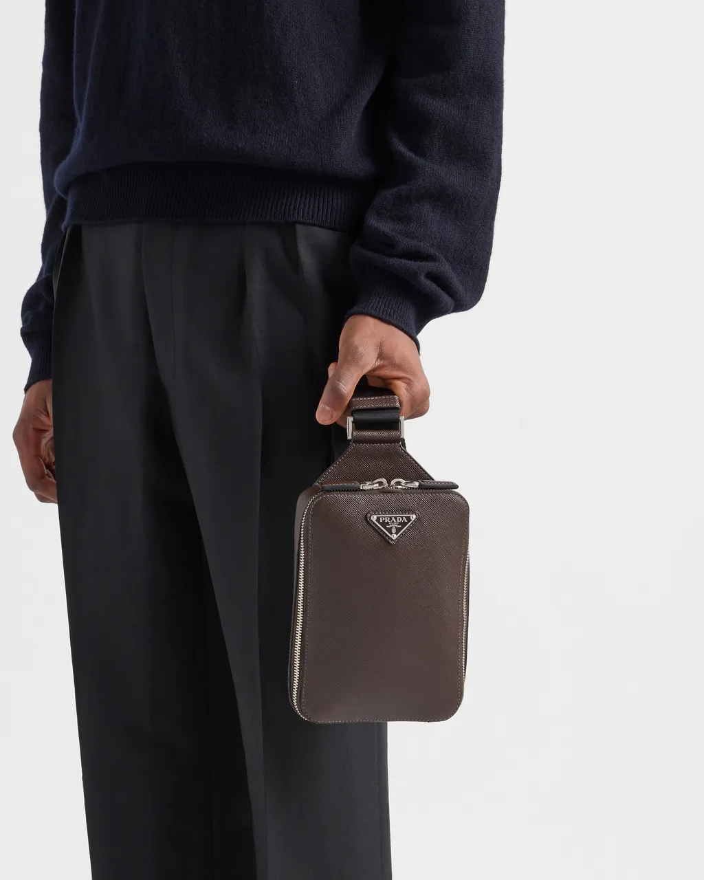 Prada Brique Saffiano Leather Bag