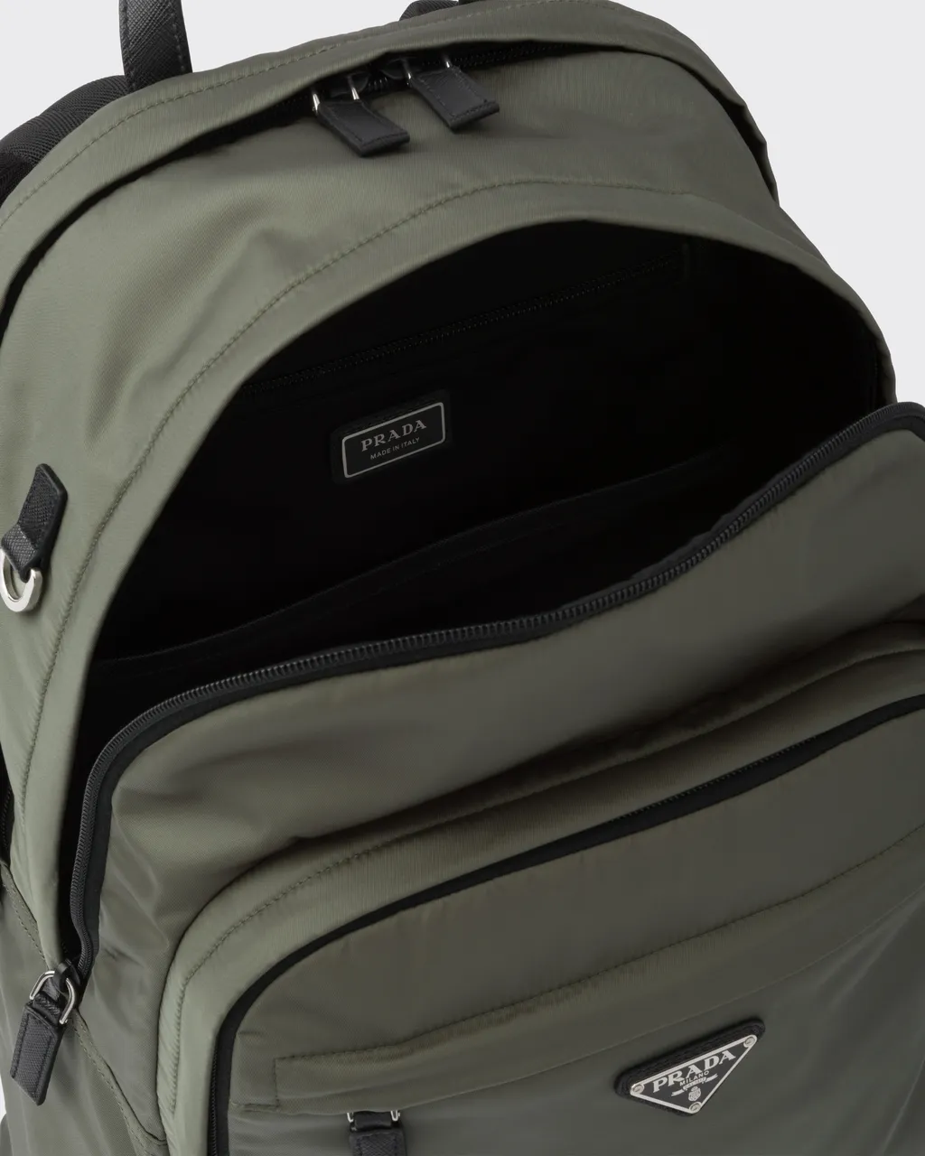 Re-Nylon And Saffiano Leather Backpack