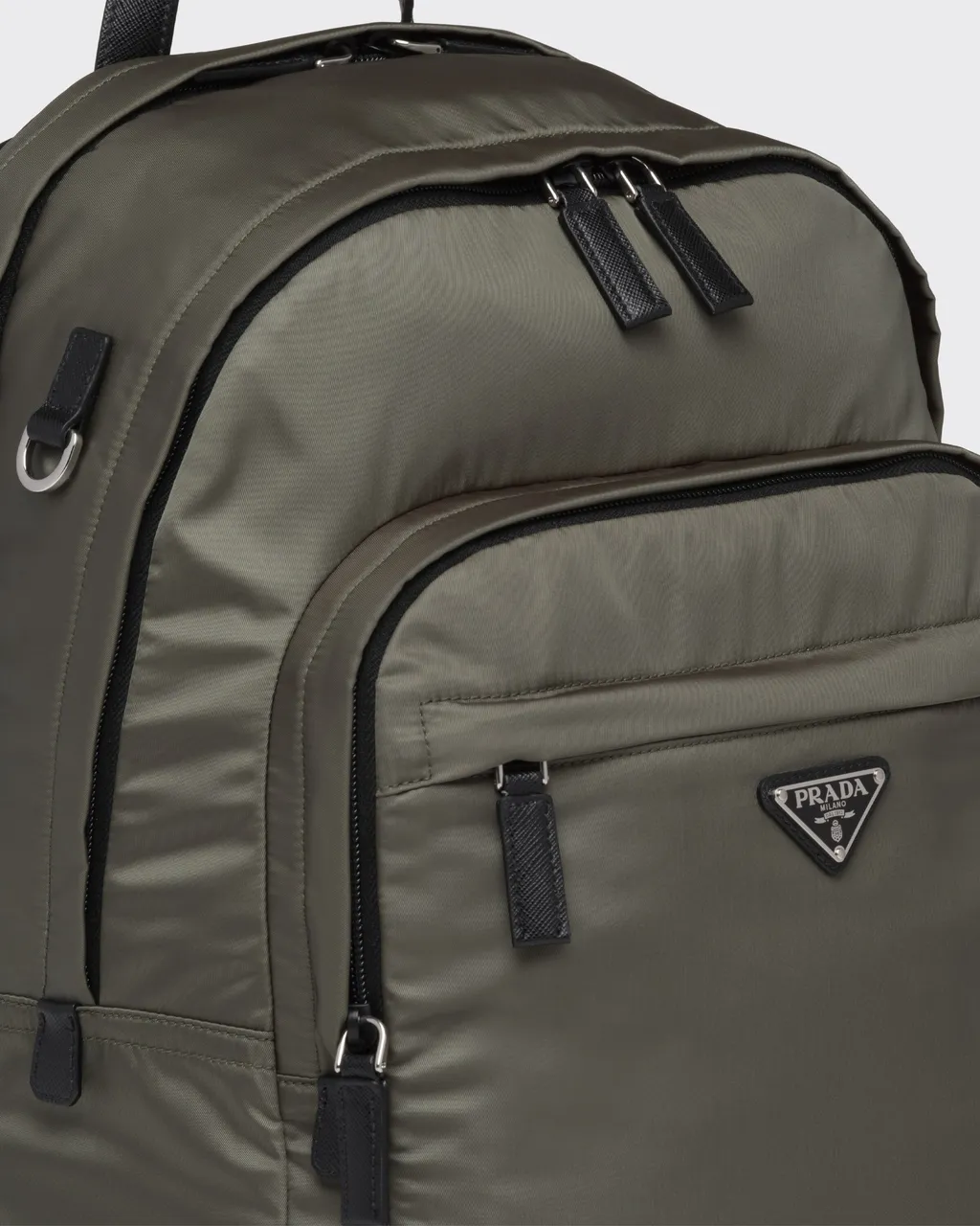 Re-Nylon And Saffiano Leather Backpack