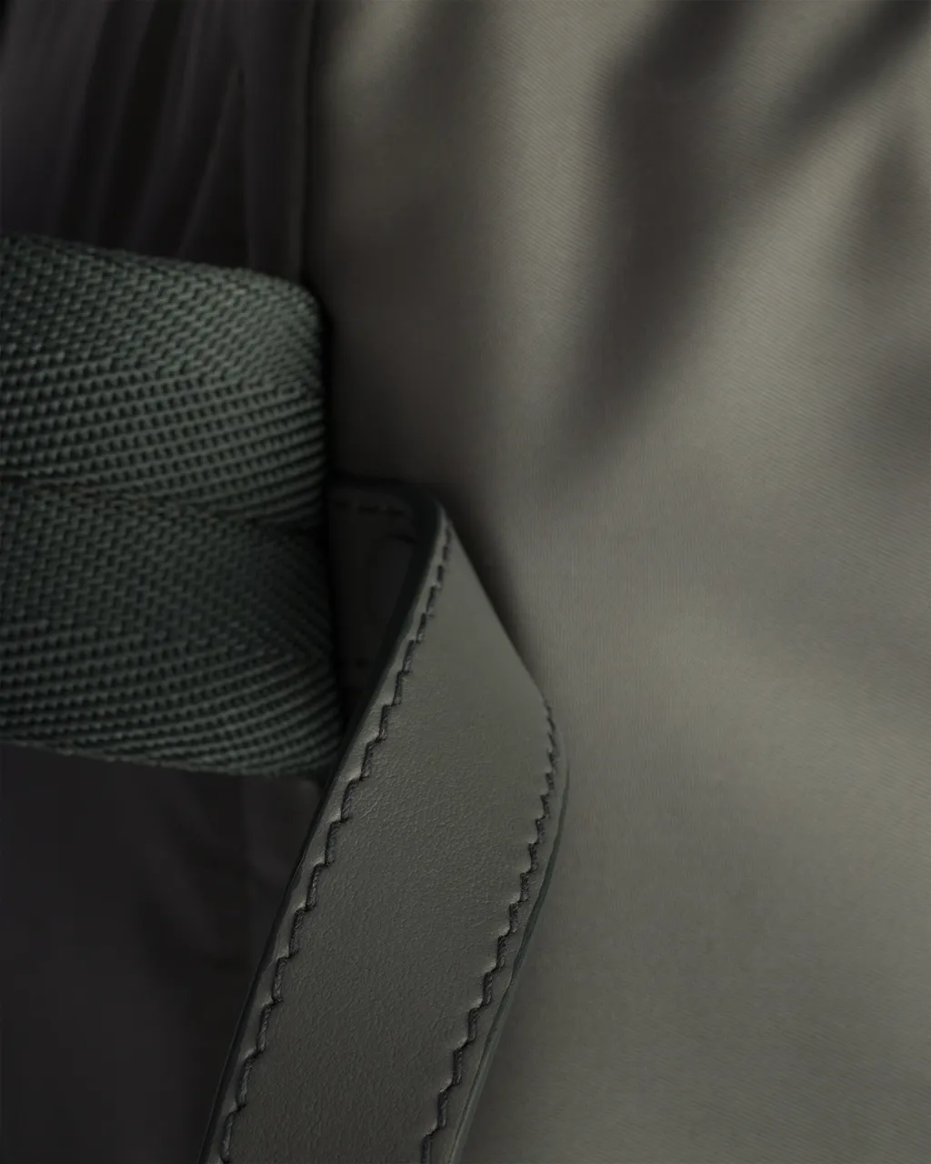 Re-Nylon And Leather Backpack