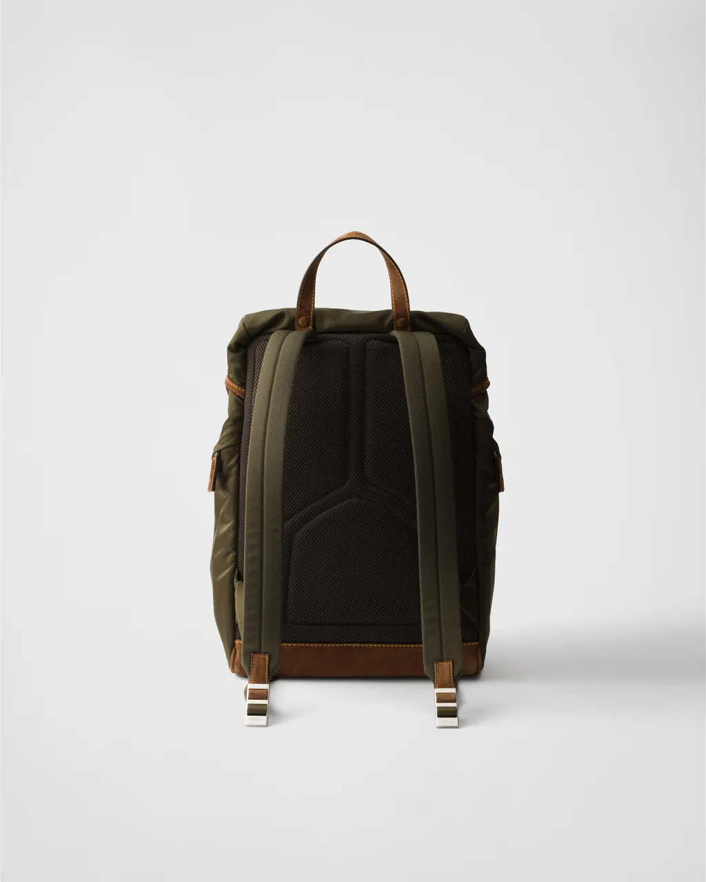 Re-Nylon And Suede Backpack