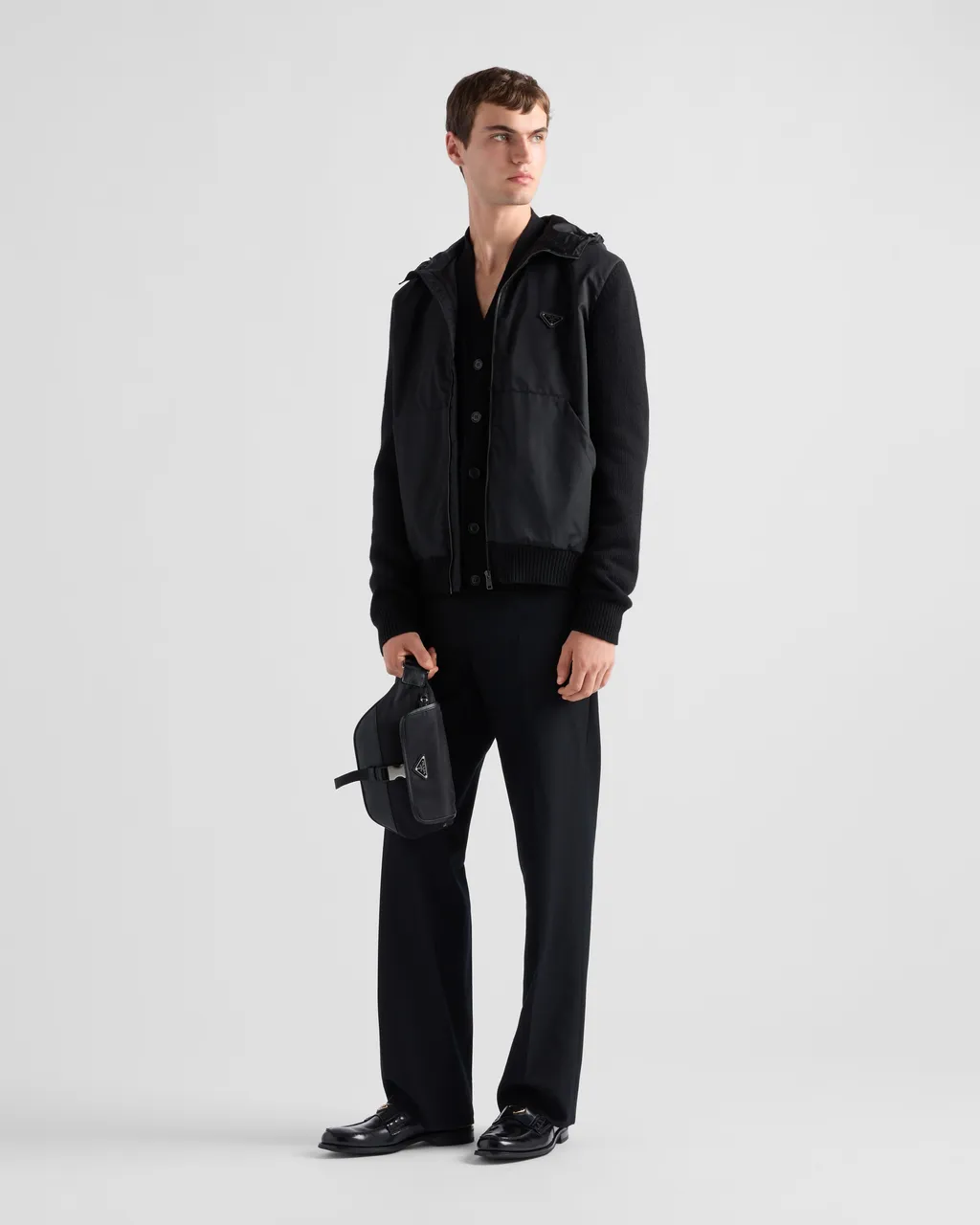 Re-Nylon And Saffiano Leather Shoulder Bag