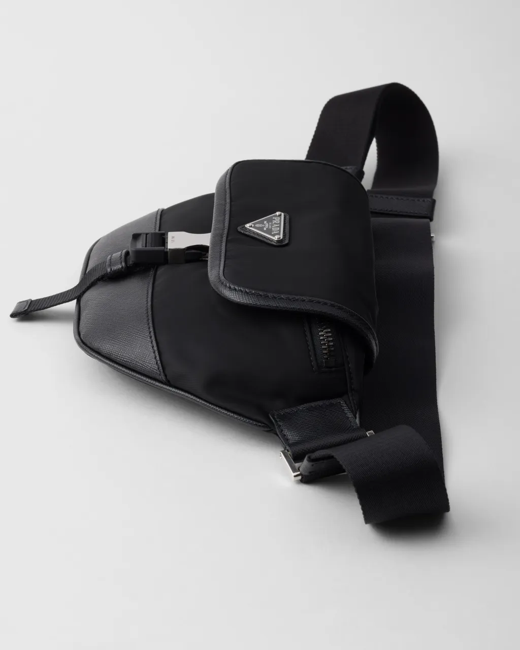 Re-Nylon And Saffiano Leather Shoulder Bag