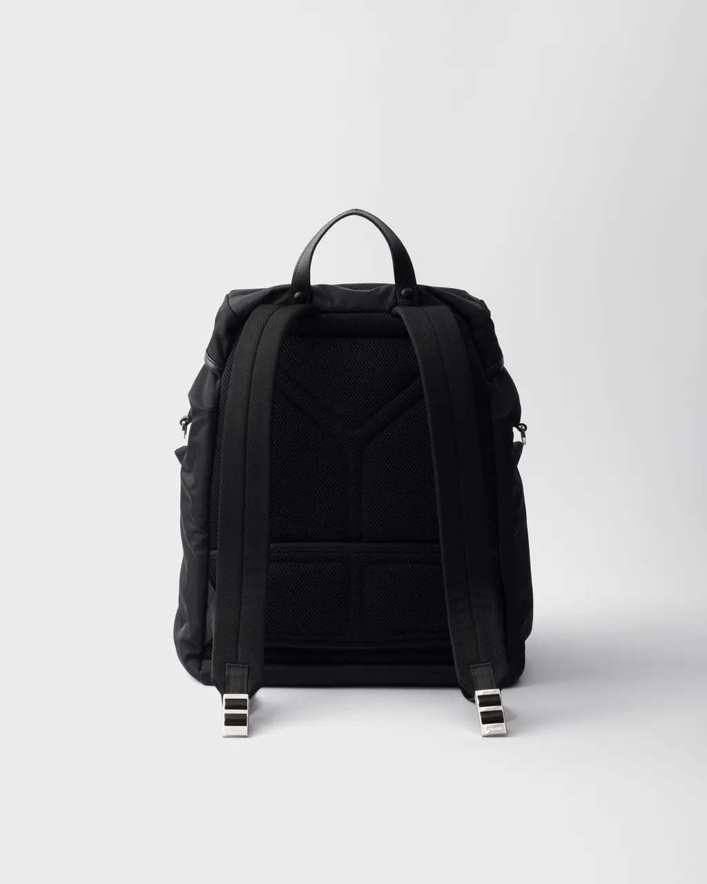 Re-Nylon And Leather Backpack