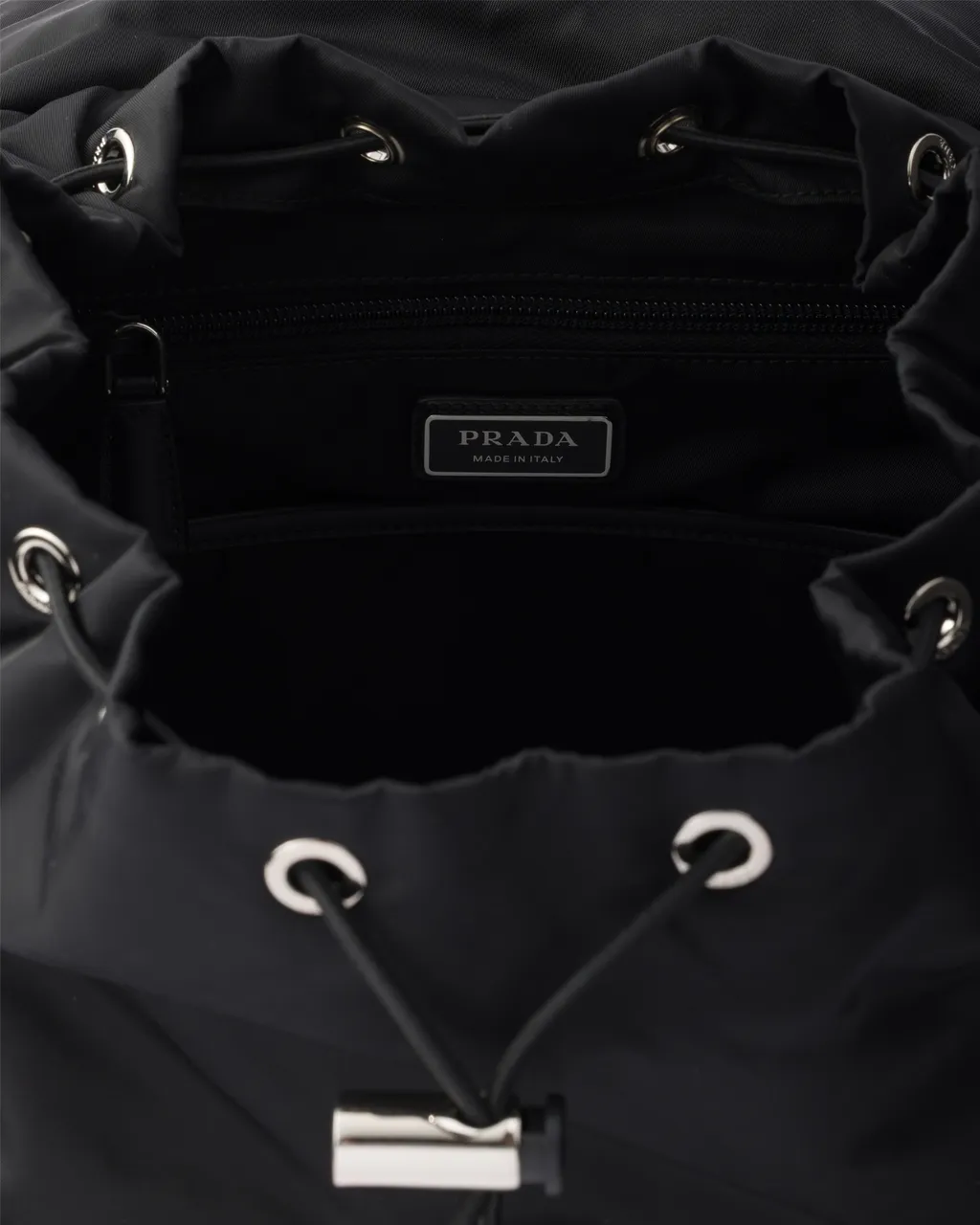 Re-Nylon And Leather Backpack
