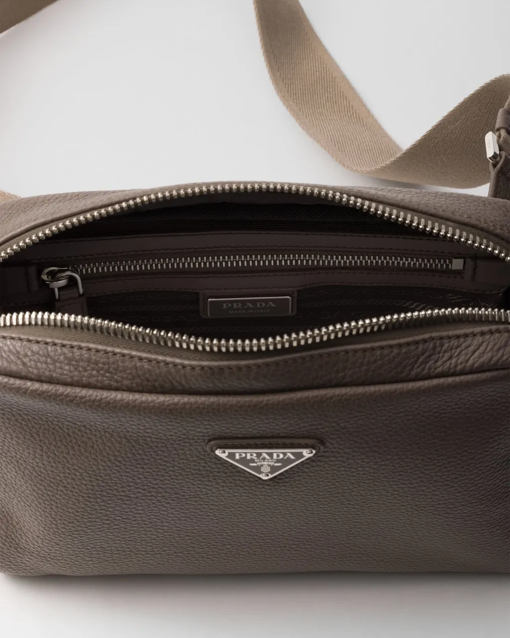 Leather Shoulder Bag With Charm
