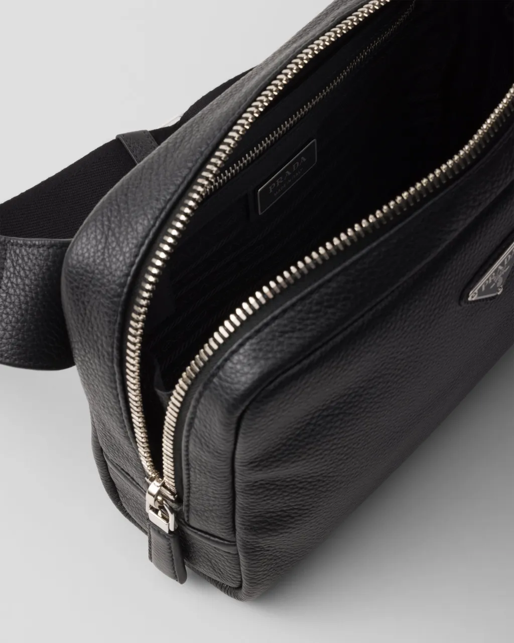 Leather Shoulder Bag With Charm
