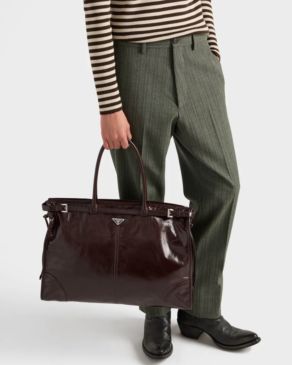 Prada Bonnie Leather Tote Bag