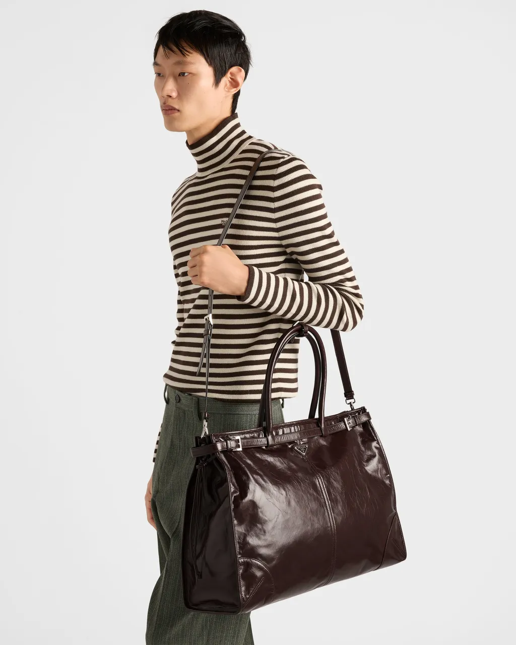 Prada Bonnie Leather Tote Bag