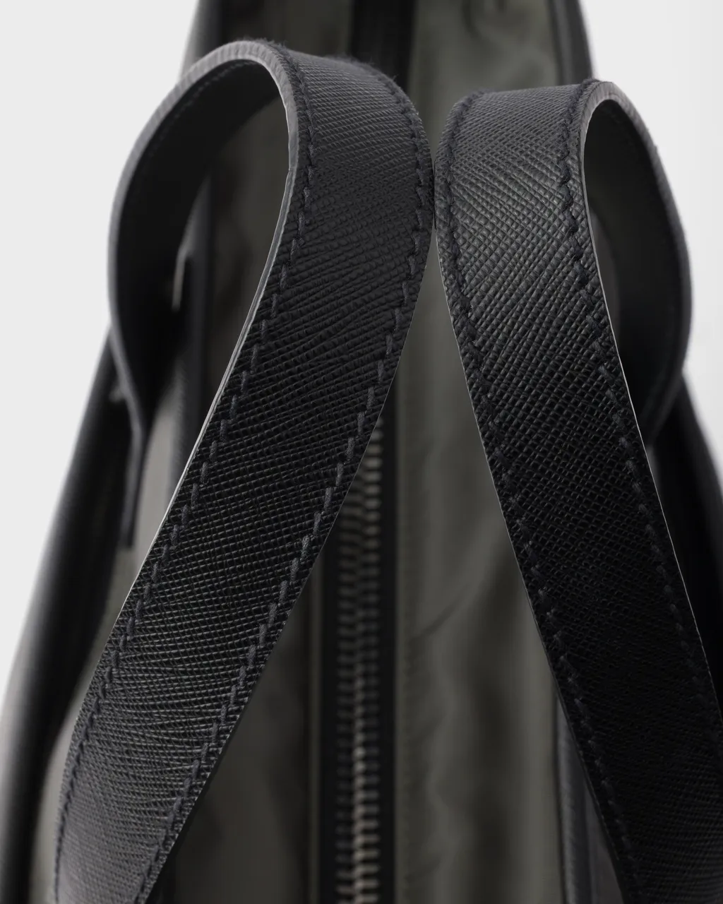 Re-Nylon And Saffiano Leather Tote Bag