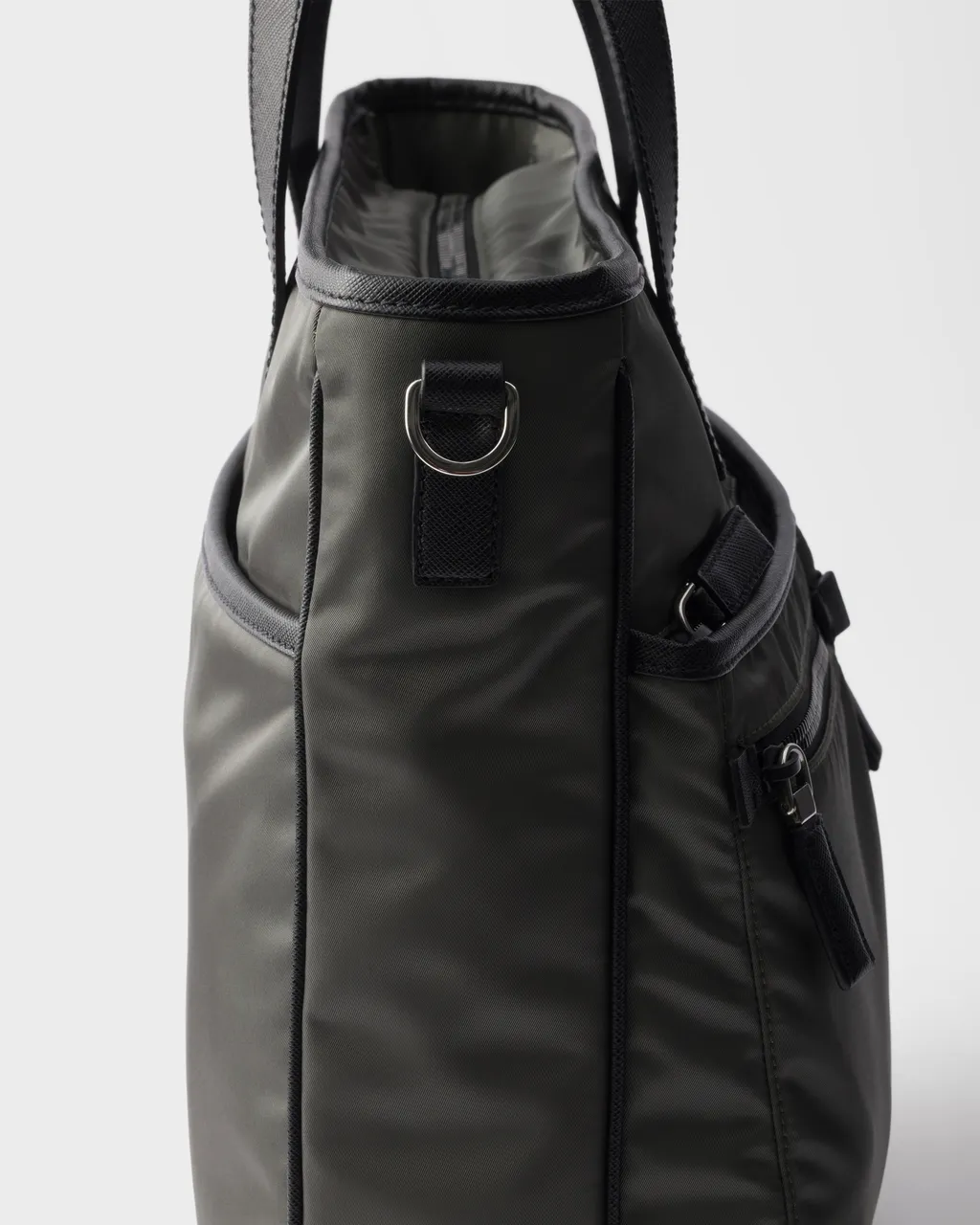 Re-Nylon And Saffiano Leather Tote Bag