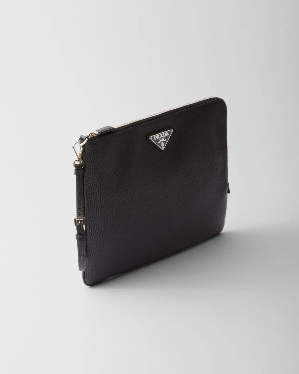 Large Saffiano Leather Pouch